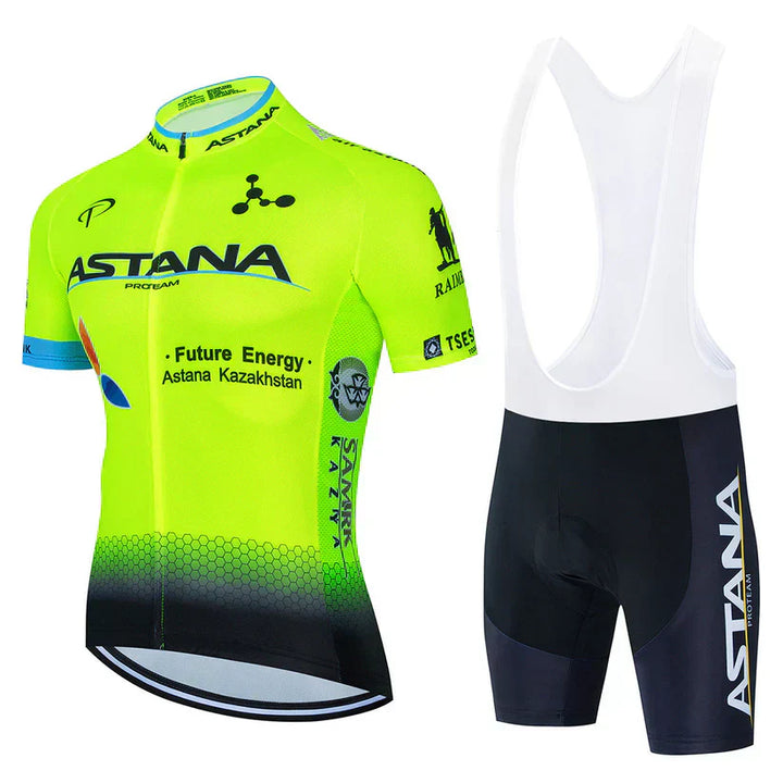 Astana | Ensemble de vêtements pour cyclistes professionnels