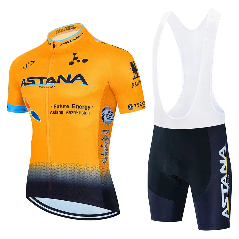 Astana | Ensemble de vêtements pour cyclistes professionnels